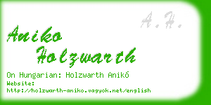 aniko holzwarth business card
